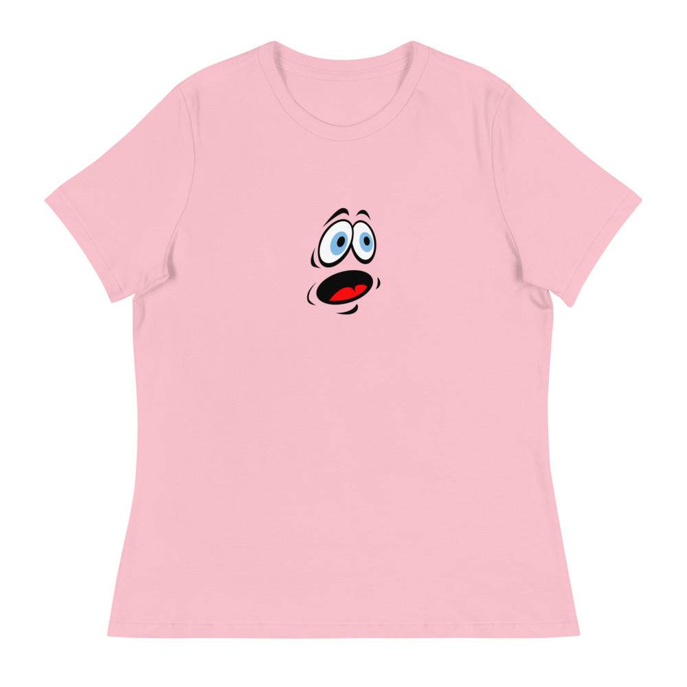 Women's Relaxed T-Shirt/Face Emoticons 3 - Enet Images