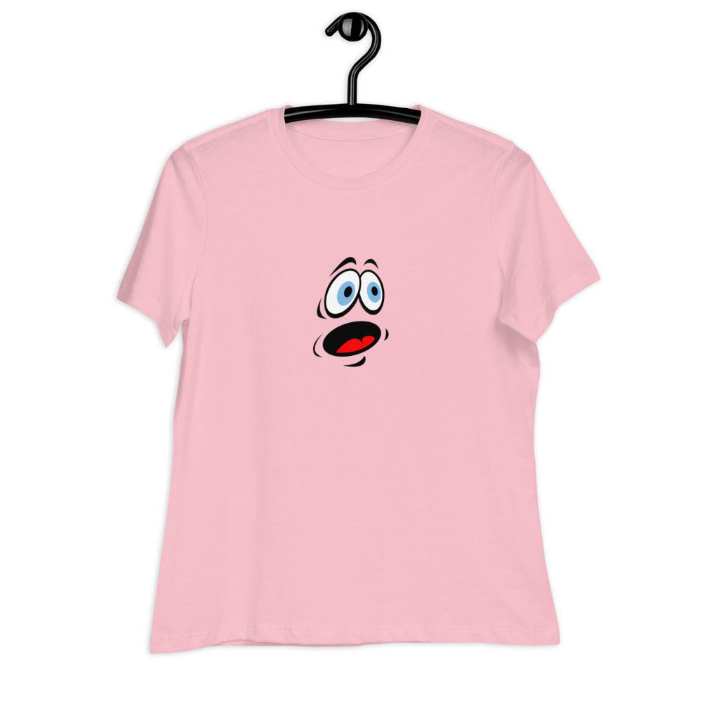 Women's Relaxed T-Shirt/Face Emoticons 3 - Enet Images