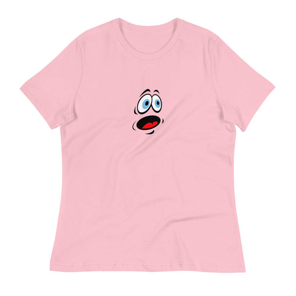 Women's Relaxed T-Shirt/Face Emoticons 3 - Enet Images