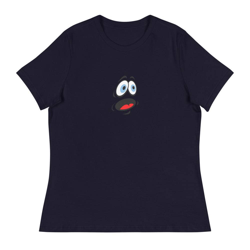 Women's Relaxed T-Shirt/Face Emoticons 3 - Enet Images