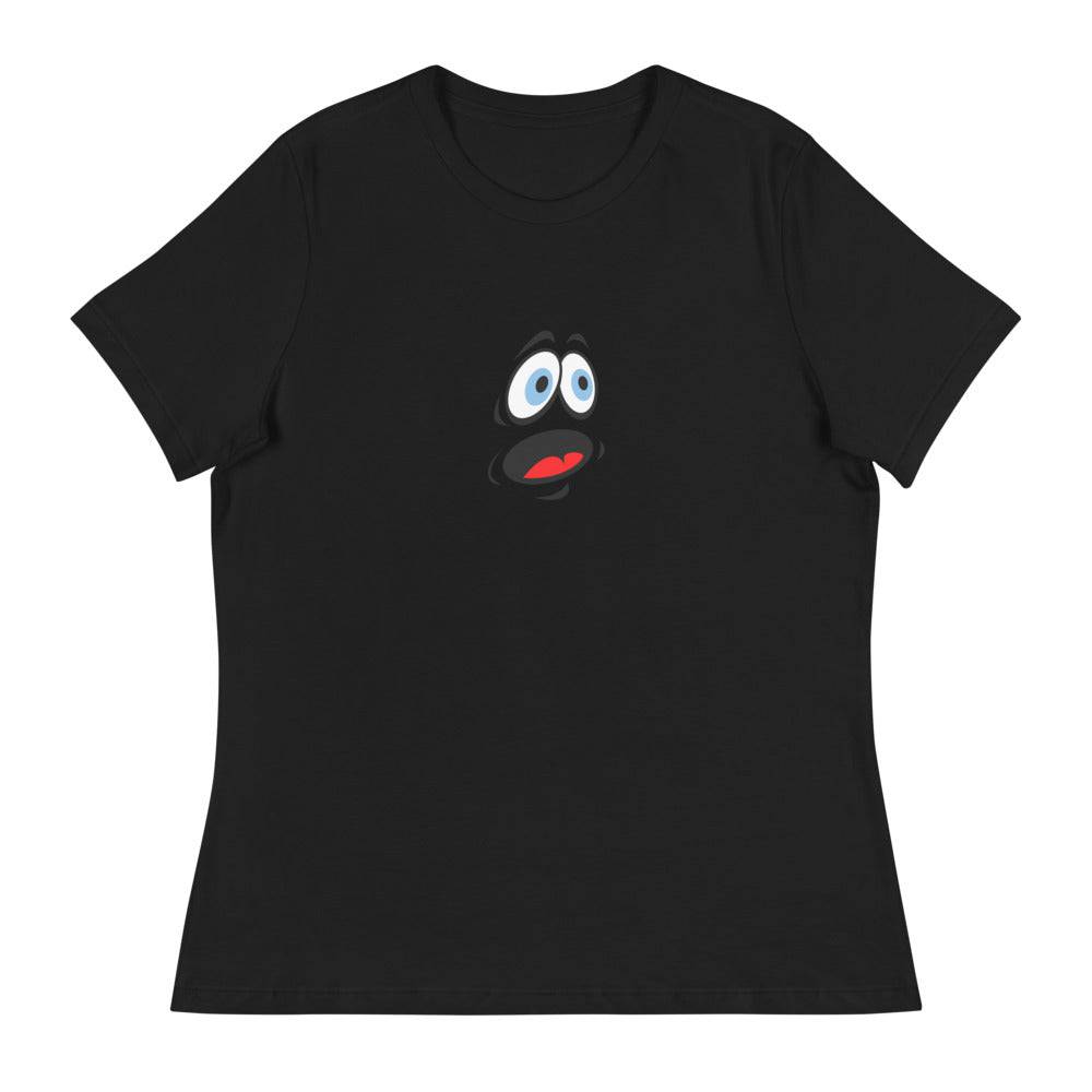 Women's Relaxed T-Shirt/Face Emoticons 3 - Enet Images