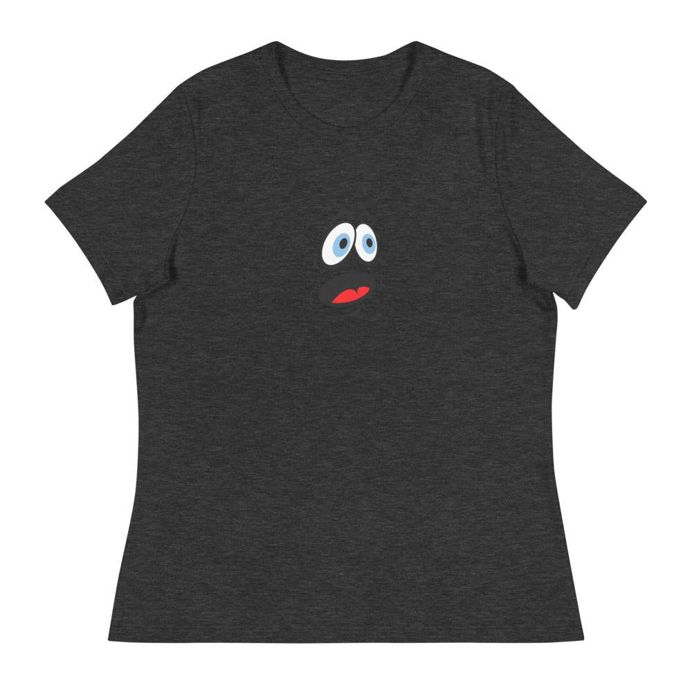 Women's Relaxed T-Shirt/Face Emoticons 3 - Enet Images