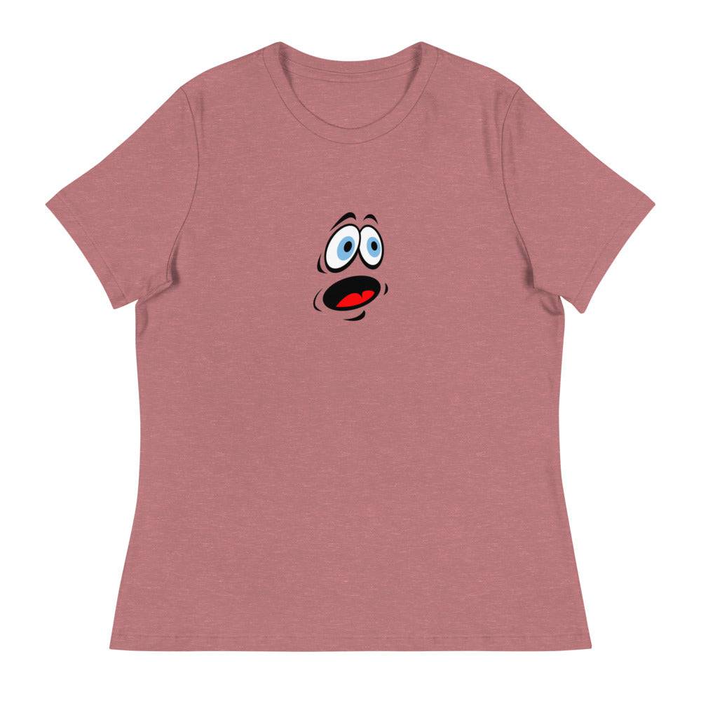 Women's Relaxed T-Shirt/Face Emoticons 3 - Enet Images