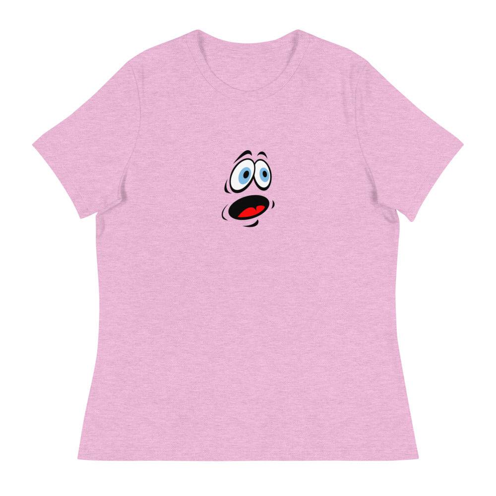 Women's Relaxed T-Shirt/Face Emoticons 3 - Enet Images