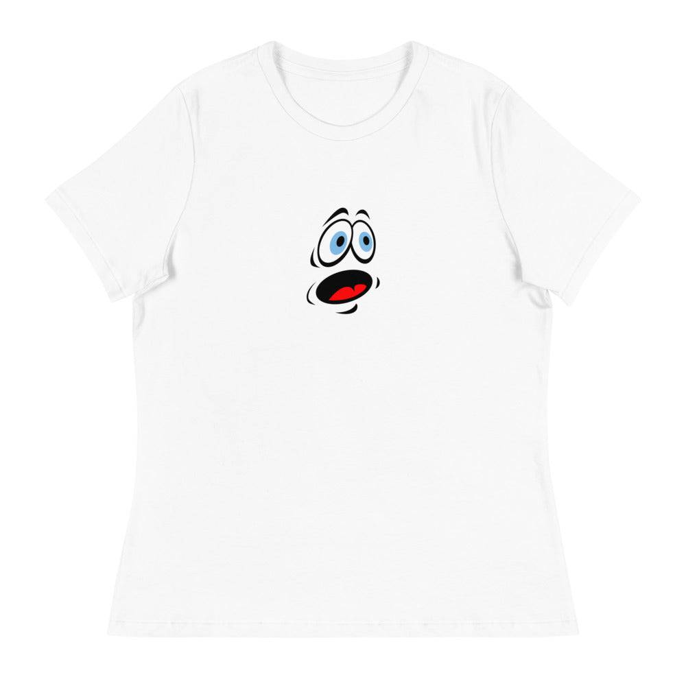 Women's Relaxed T-Shirt/Face Emoticons 3 - Enet Images