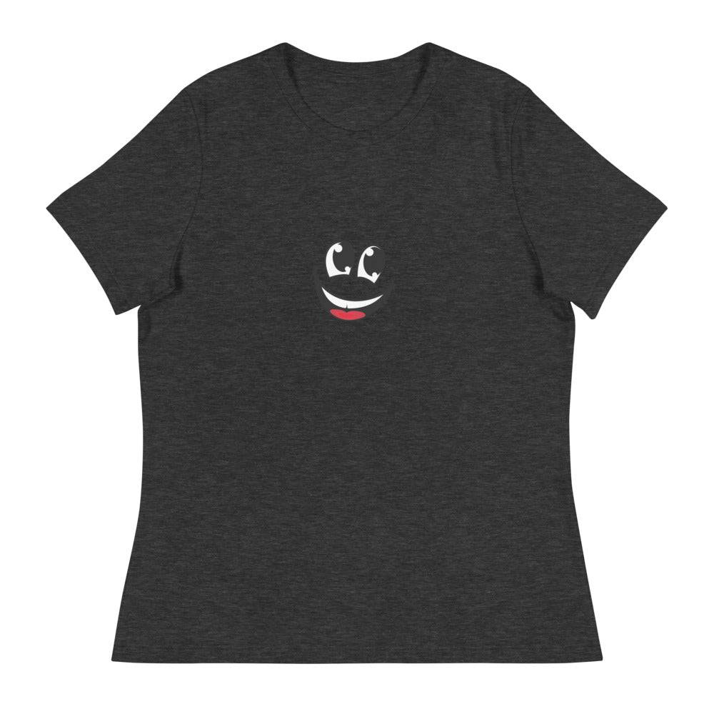 Women's Relaxed T-Shirt/Face Emoticons 4 - Enet Images