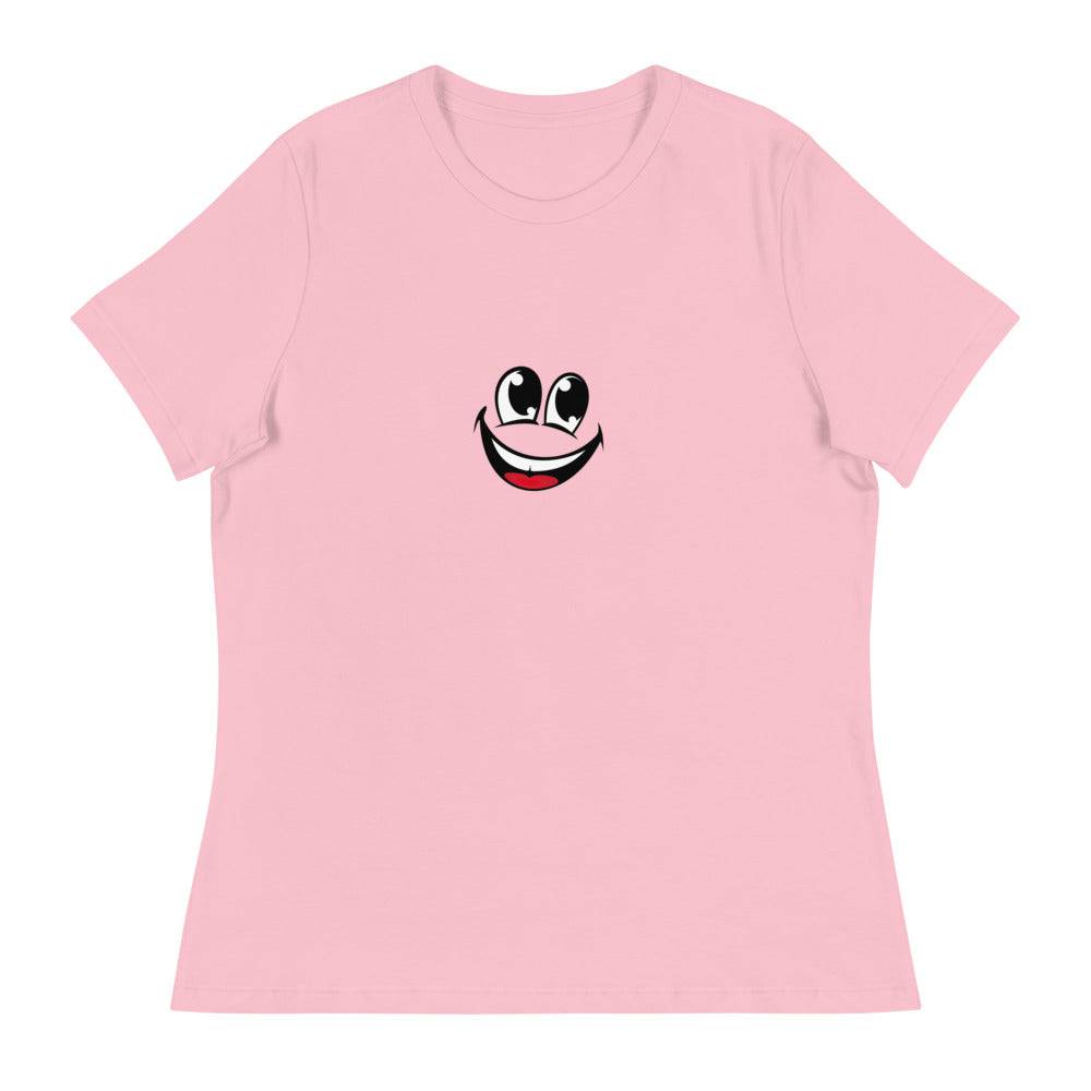 Women's Relaxed T-Shirt/Face Emoticons 4 - Enet Images