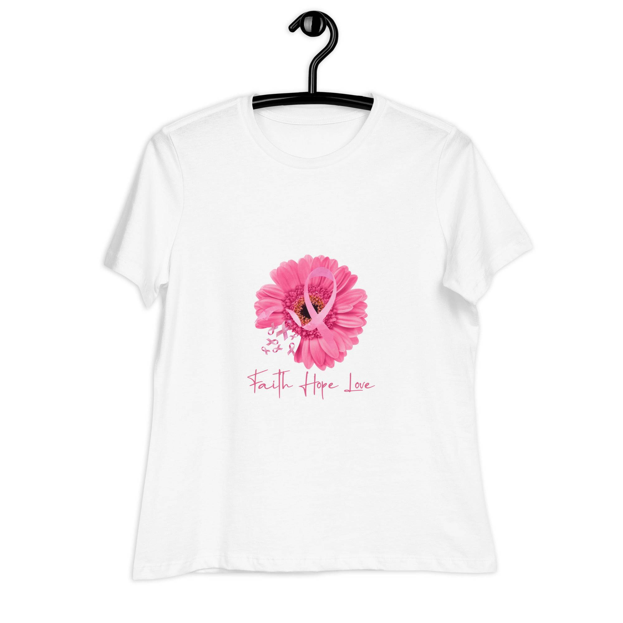 Women's Relaxed T-Shirt-Faith-Hope-Love - Enet Images