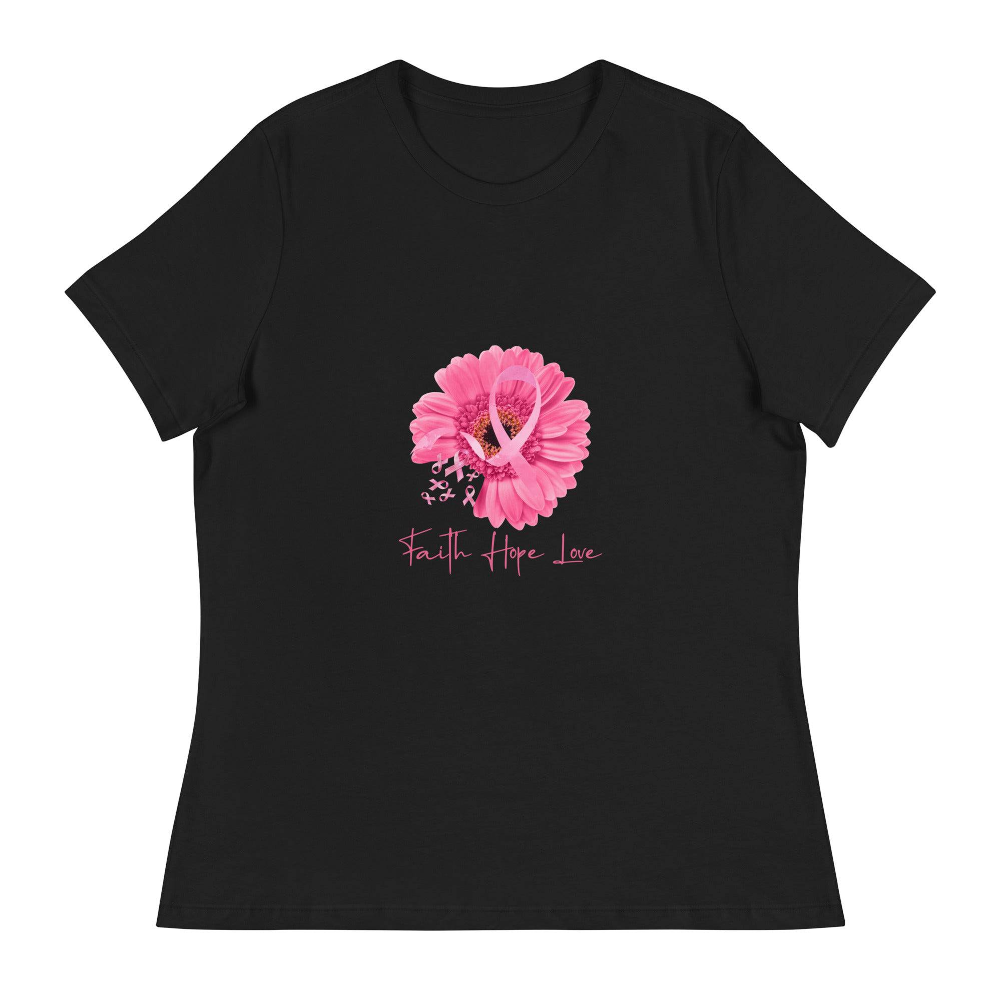Women's Relaxed T-Shirt-Faith-Hope-Love - Enet Images