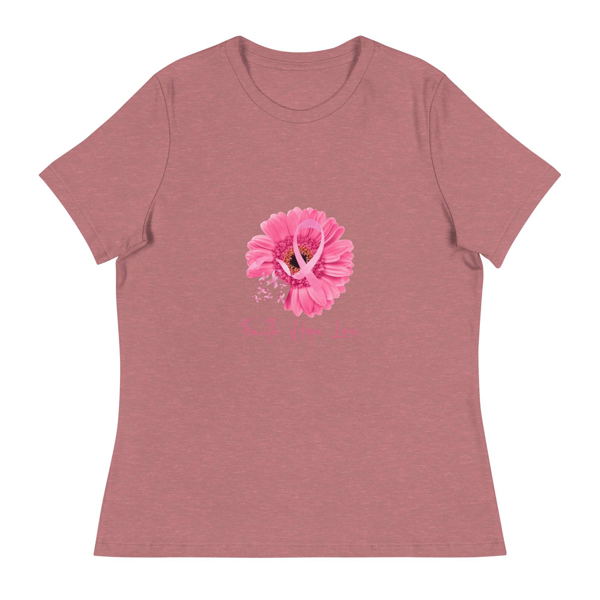 Women's Relaxed T-Shirt-Faith-Hope-Love - Enet Images