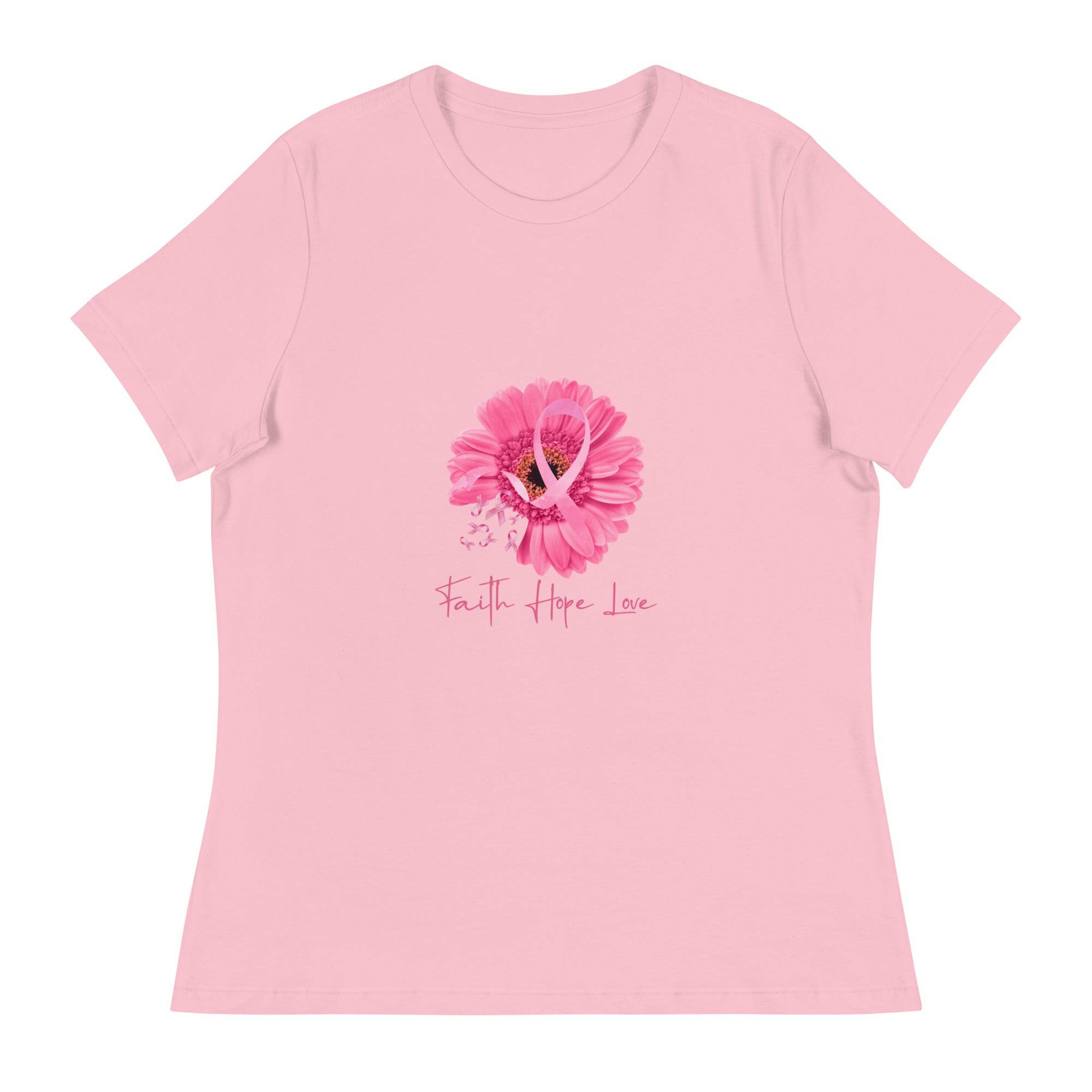 Women's Relaxed T-Shirt-Faith-Hope-Love - Enet Images