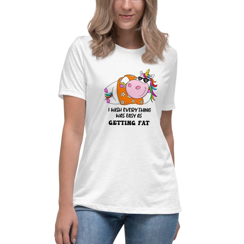 Women's Relaxed T-Shirt/Getting Fat - Enet Images