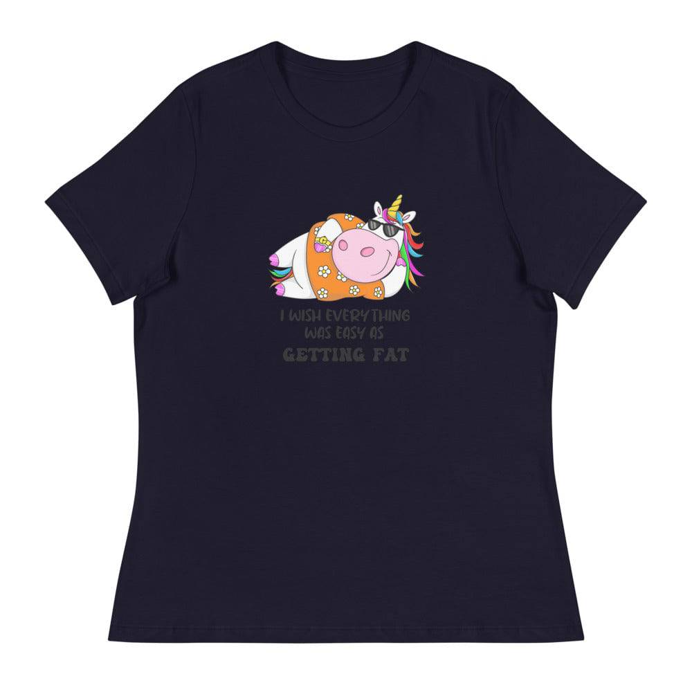 Women's Relaxed T-Shirt/Getting Fat - Enet Images