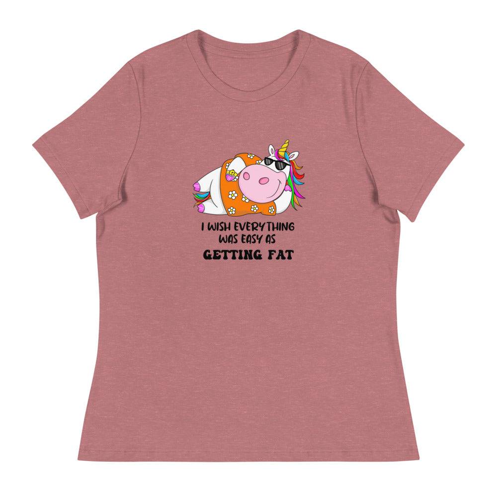 Women's Relaxed T-Shirt/Getting Fat - Enet Images