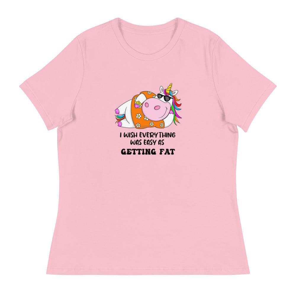 Women's Relaxed T-Shirt/Getting Fat - Enet Images