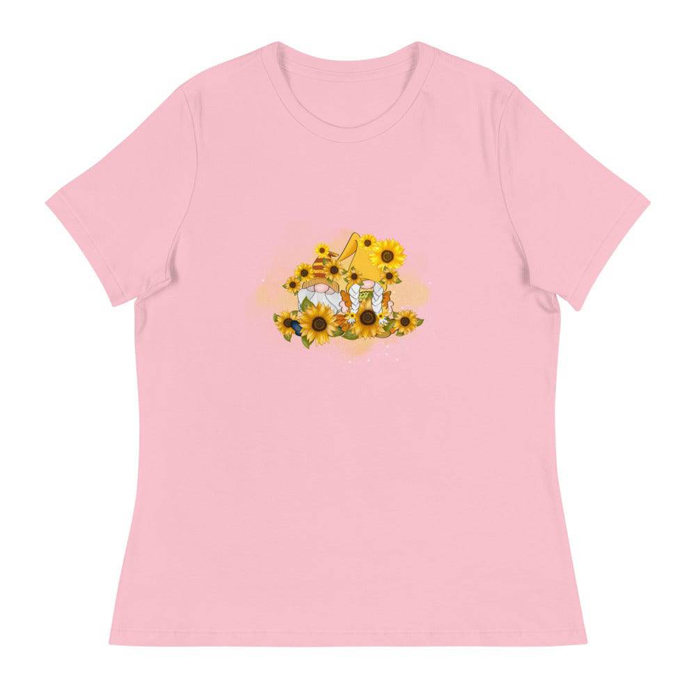 Women's Relaxed T-Shirt/Gnomes-Sunflower - Enet Images