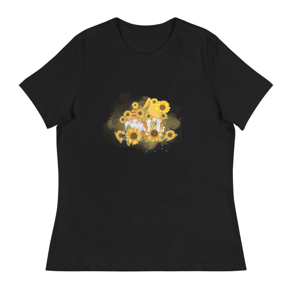 Women's Relaxed T-Shirt/Gnomes-Sunflower - Enet Images