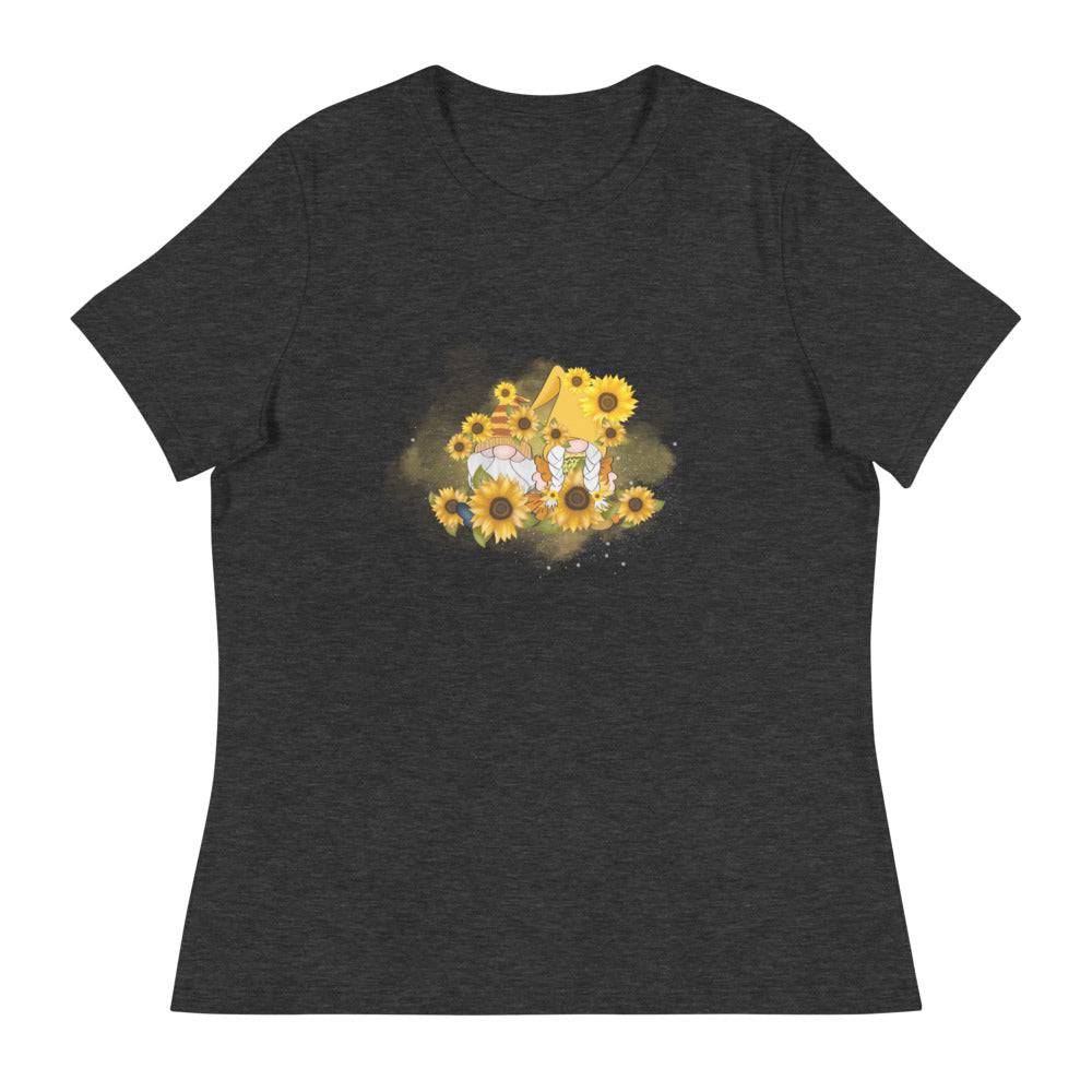 Women's Relaxed T-Shirt/Gnomes-Sunflower - Enet Images