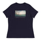 Women's Relaxed T-Shirt/Green Sunset/Personalized - Enet Images