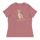 Women's Relaxed T-Shirt/Kangaroo Cute Animal - Enet Images