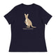 Women's Relaxed T-Shirt/Kangaroo Cute Animal - Enet Images