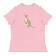 Women's Relaxed T-Shirt/Kangaroo Cute Animal - Enet Images