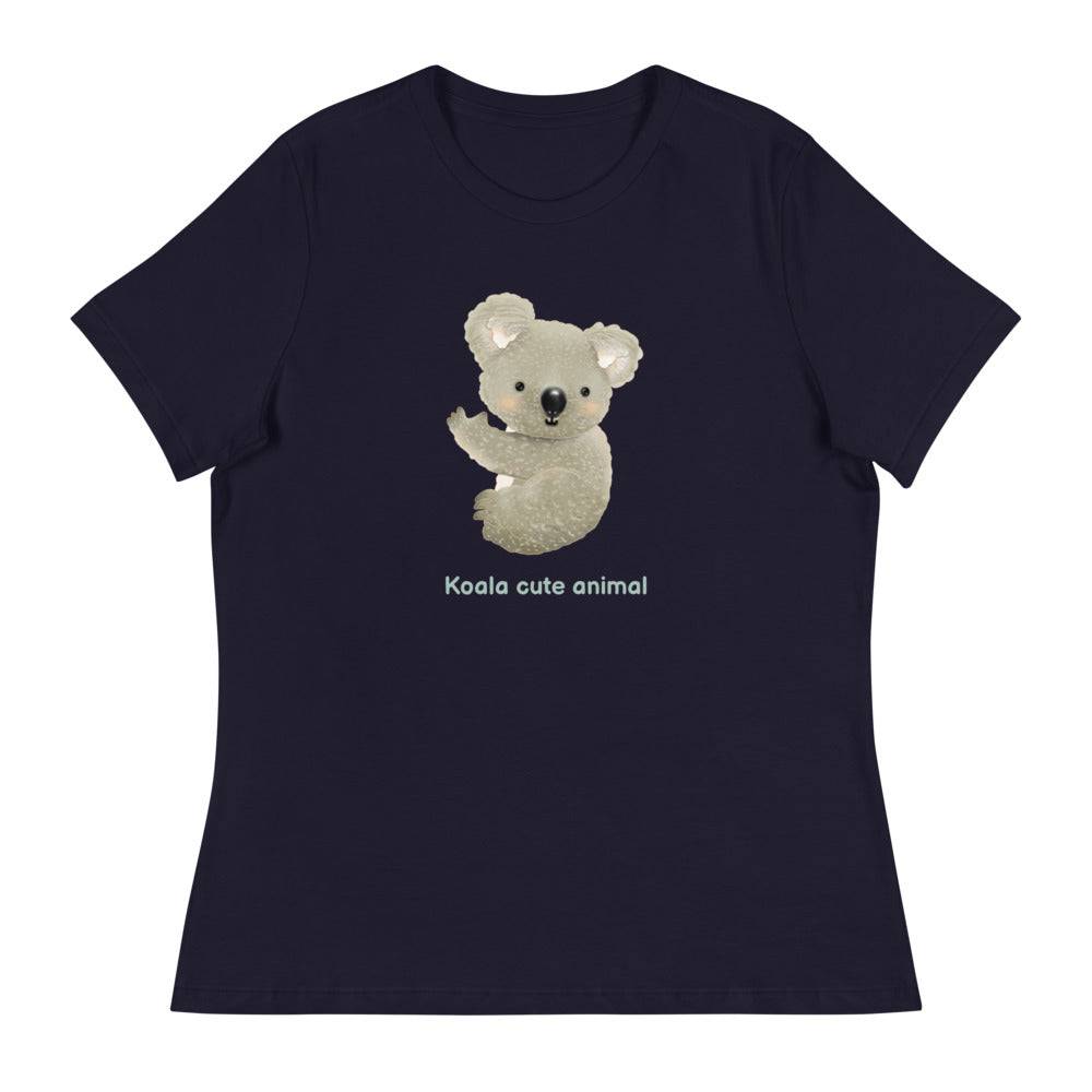 Women's Relaxed T-Shirt/Koala Cute Animal - Enet Images