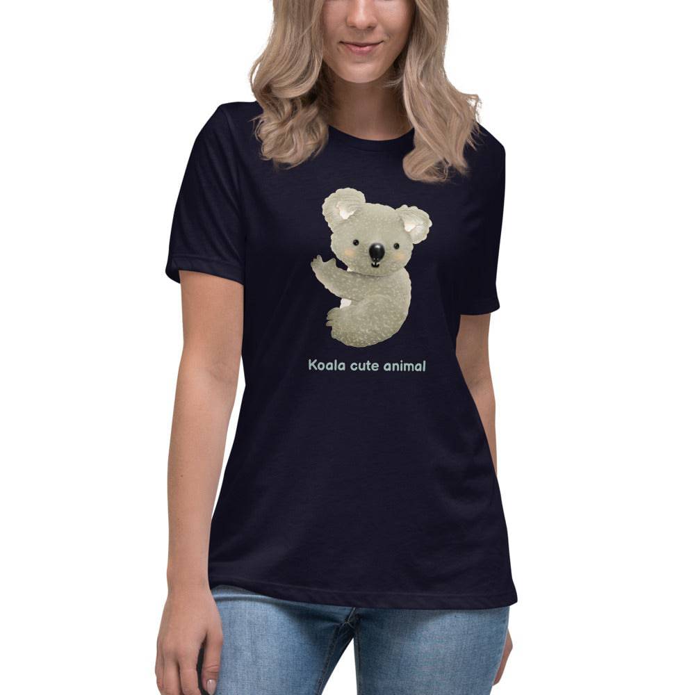 Women's Relaxed T-Shirt/Koala Cute Animal - Enet Images