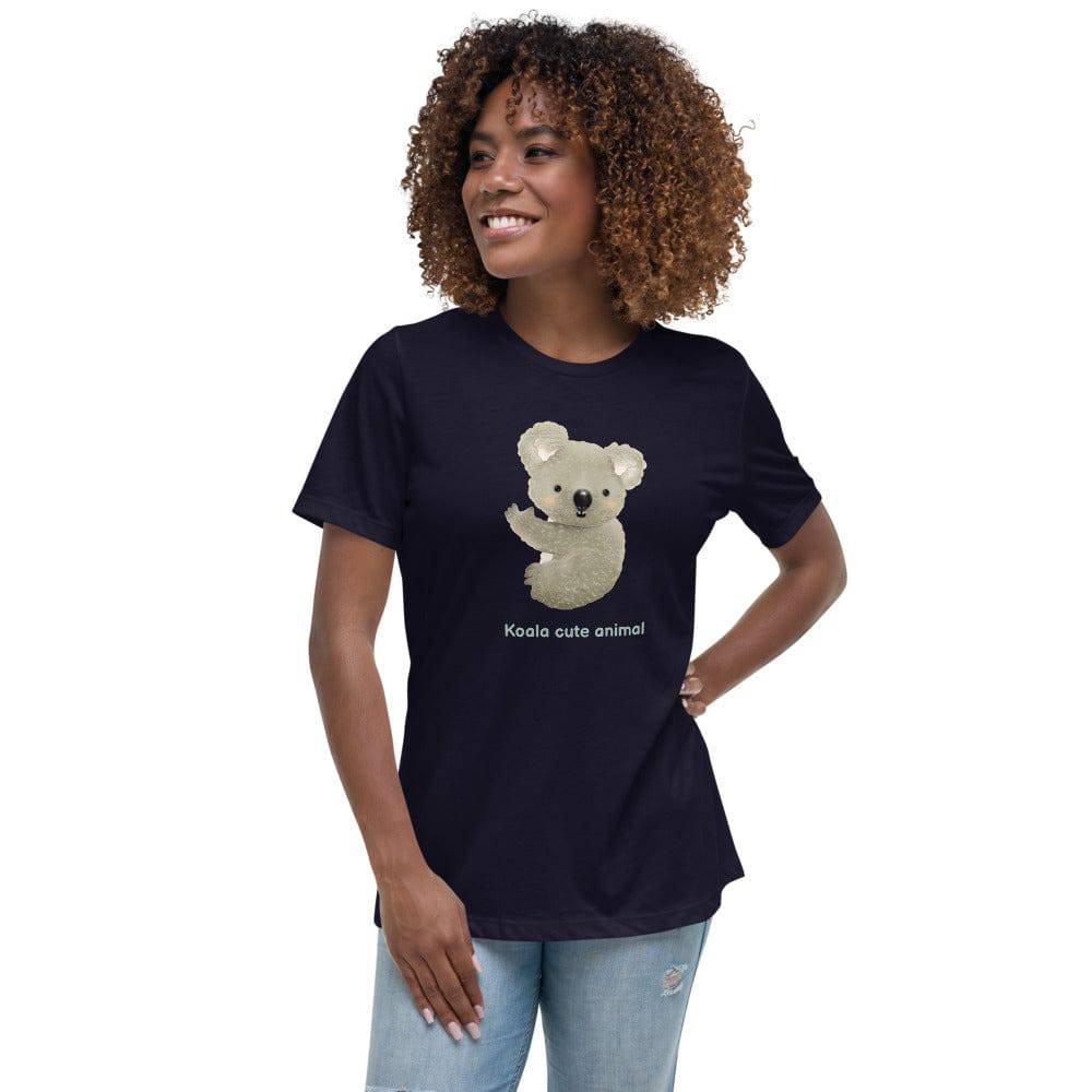 Women's Relaxed T-Shirt/Koala Cute Animal - Enet Images