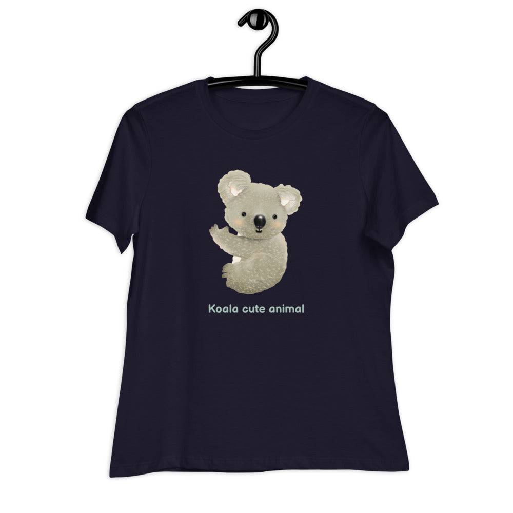 Women's Relaxed T-Shirt/Koala Cute Animal - Enet Images