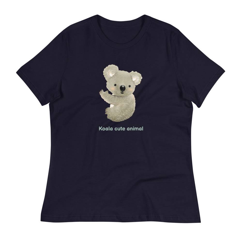 Women's Relaxed T-Shirt/Koala Cute Animal - Enet Images