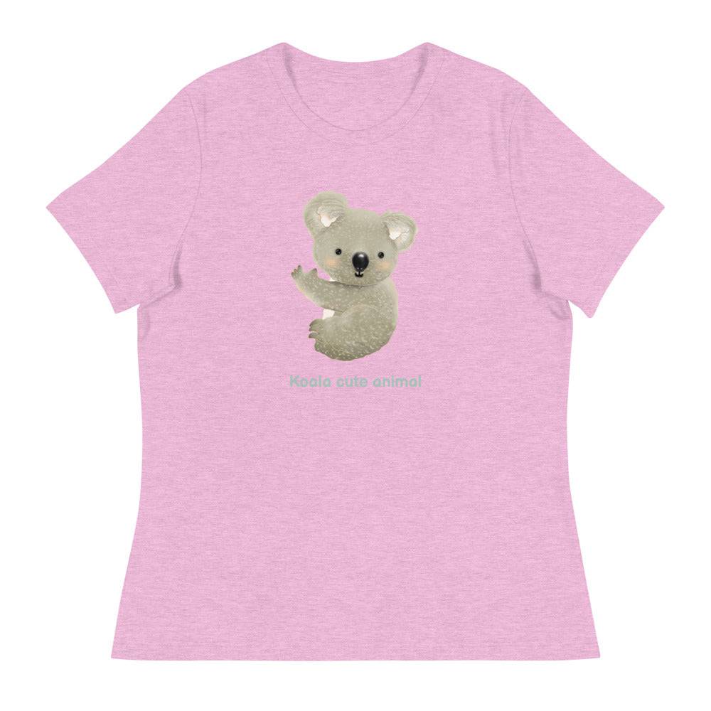 Women's Relaxed T-Shirt/Koala Cute Animal - Enet Images