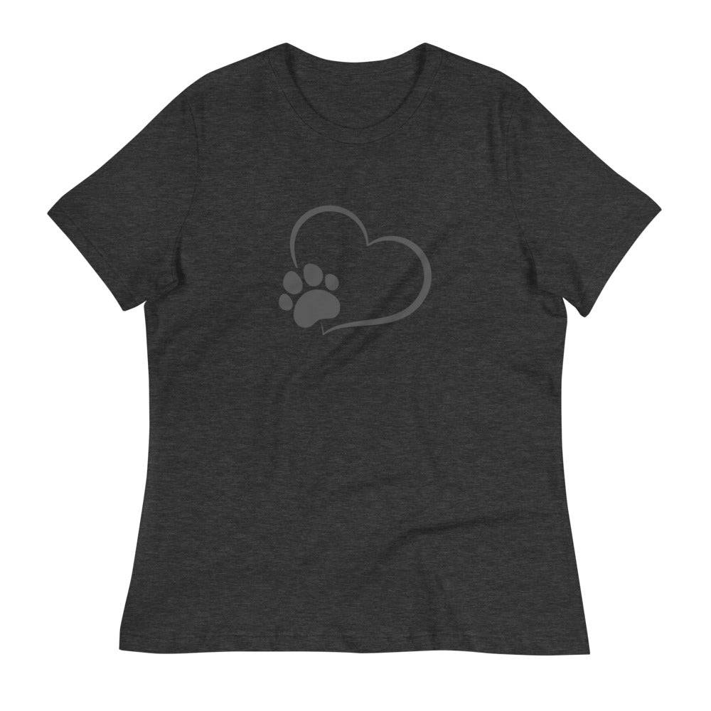 Women's Relaxed T-Shirt/Love Paws - Enet Images