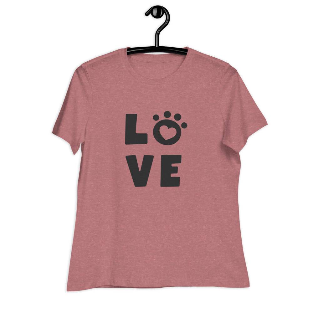 Women's Relaxed T-Shirt/Love Pets - Enet Images