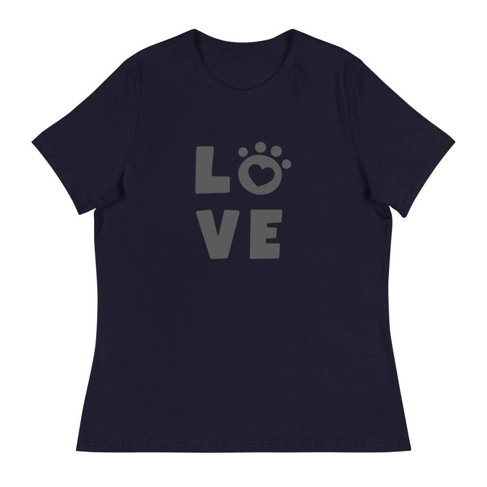 Women's Relaxed T-Shirt/Love Pets - Enet Images