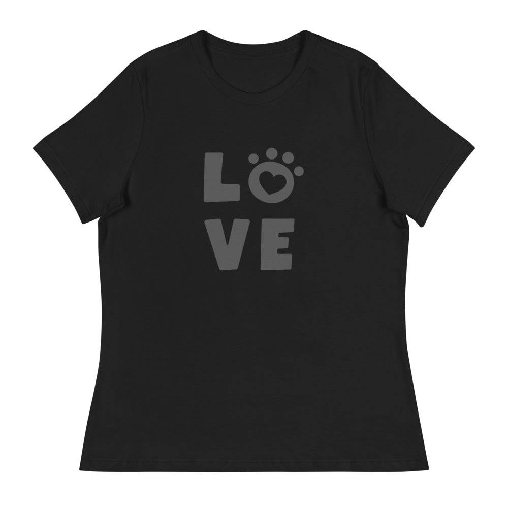 Women's Relaxed T-Shirt/Love Pets - Enet Images