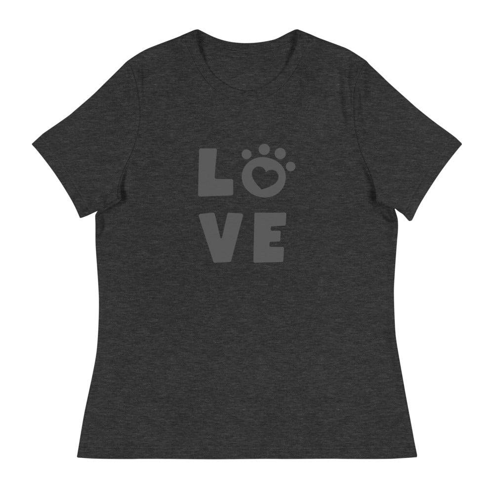 Women's Relaxed T-Shirt/Love Pets - Enet Images