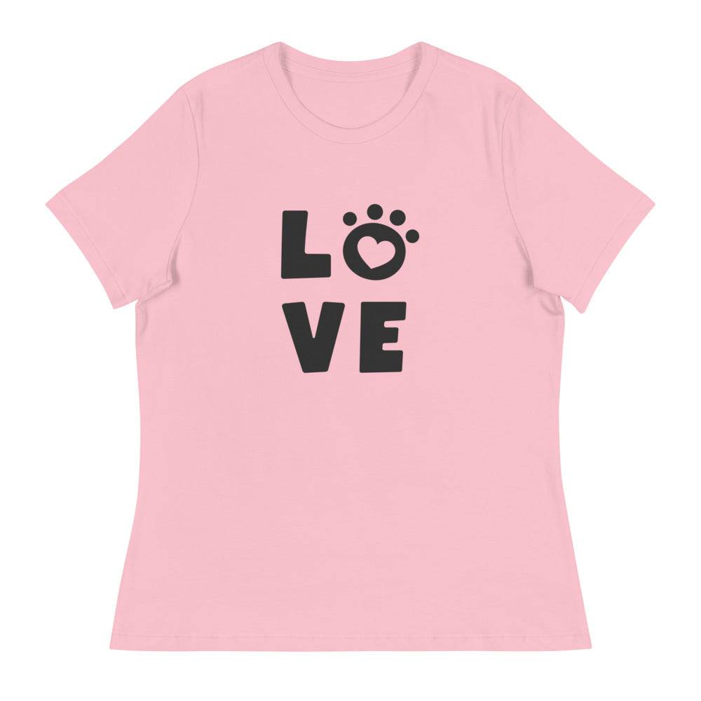 Women's Relaxed T-Shirt/Love Pets - Enet Images