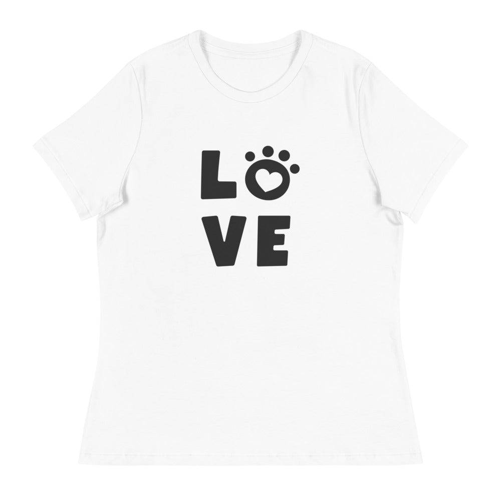 Women's Relaxed T-Shirt/Love Pets - Enet Images