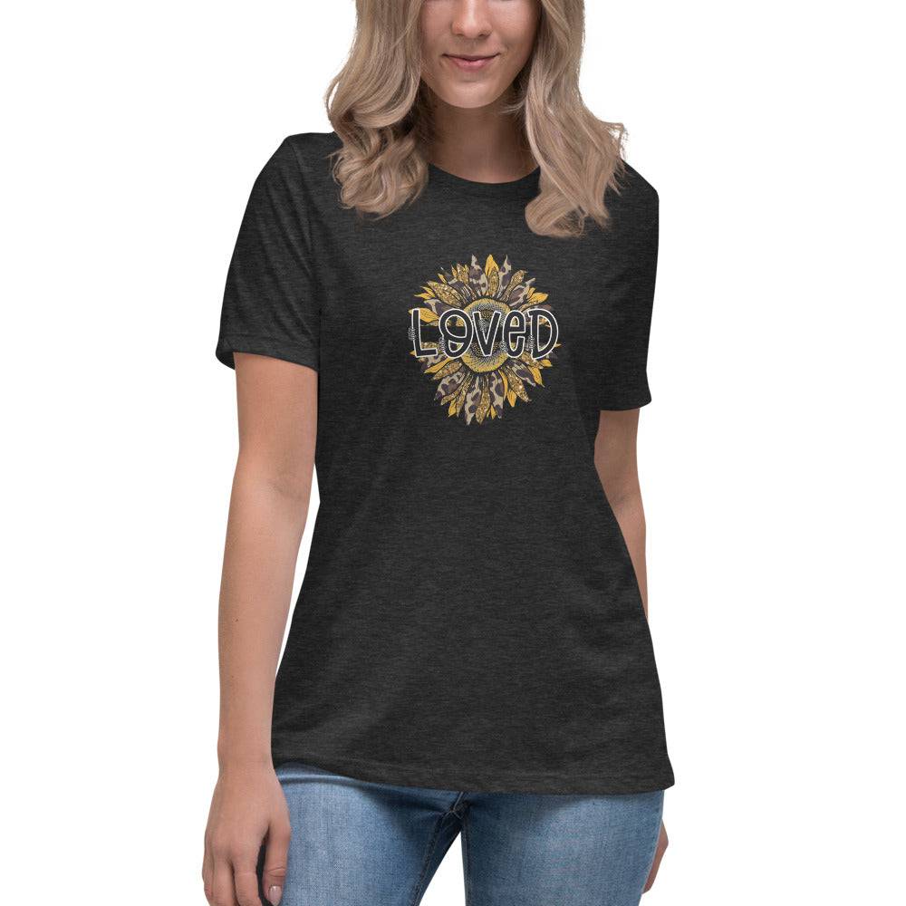 Women's Relaxed T-Shirt/Loved-Sunflower - Enet Images