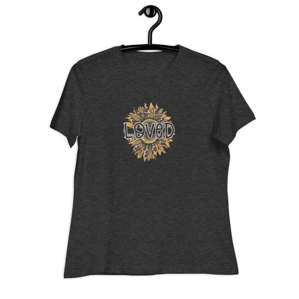 Women's Relaxed T-Shirt/Loved-Sunflower - Enet Images