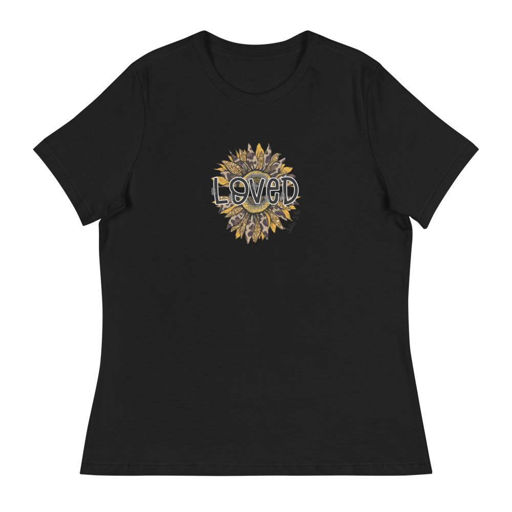 Women's Relaxed T-Shirt/Loved-Sunflower - Enet Images