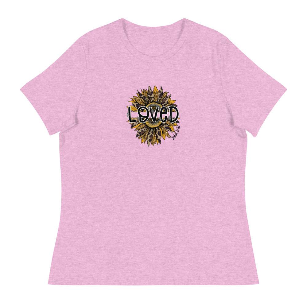 Women's Relaxed T-Shirt/Loved-Sunflower - Enet Images