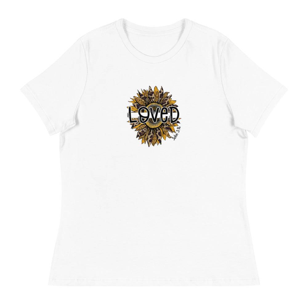 Women's Relaxed T-Shirt/Loved-Sunflower - Enet Images