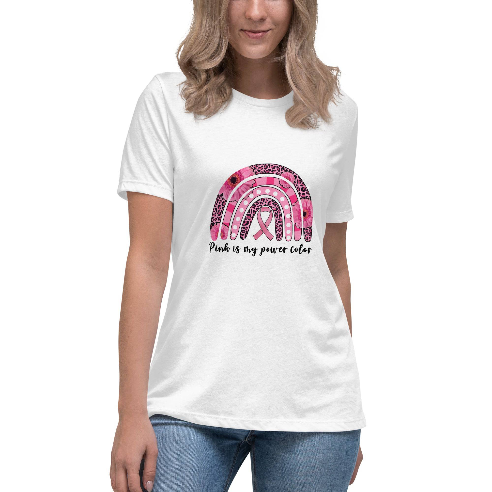 Women's Relaxed T-Shirt-Pink-Is-My-Favorite-Color - Enet Images