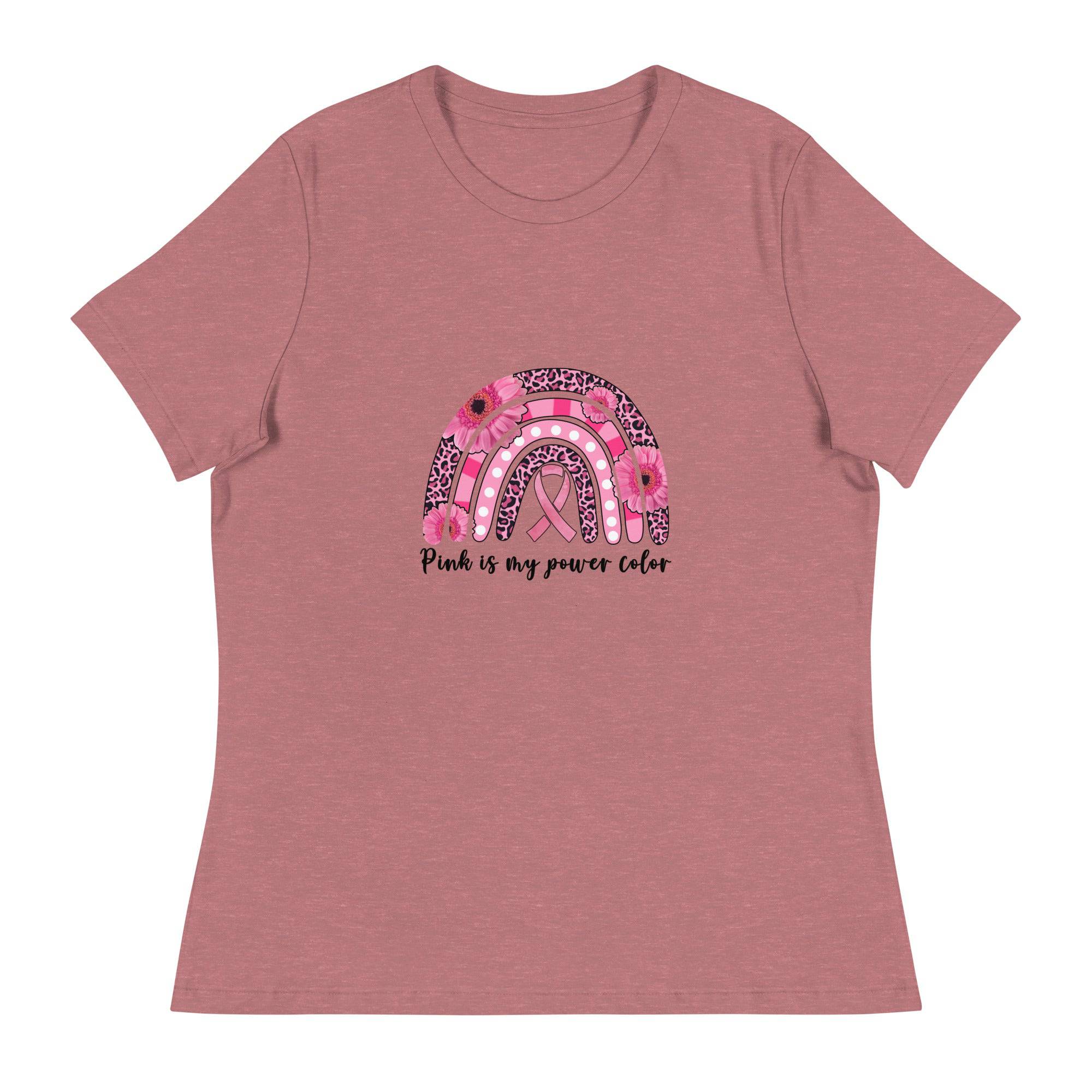 Women's Relaxed T-Shirt-Pink-Is-My-Favorite-Color - Enet Images
