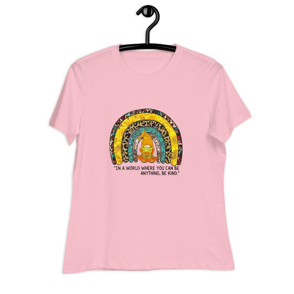 Women's Relaxed T-Shirt/Rainbow-Sunflower - Enet Images