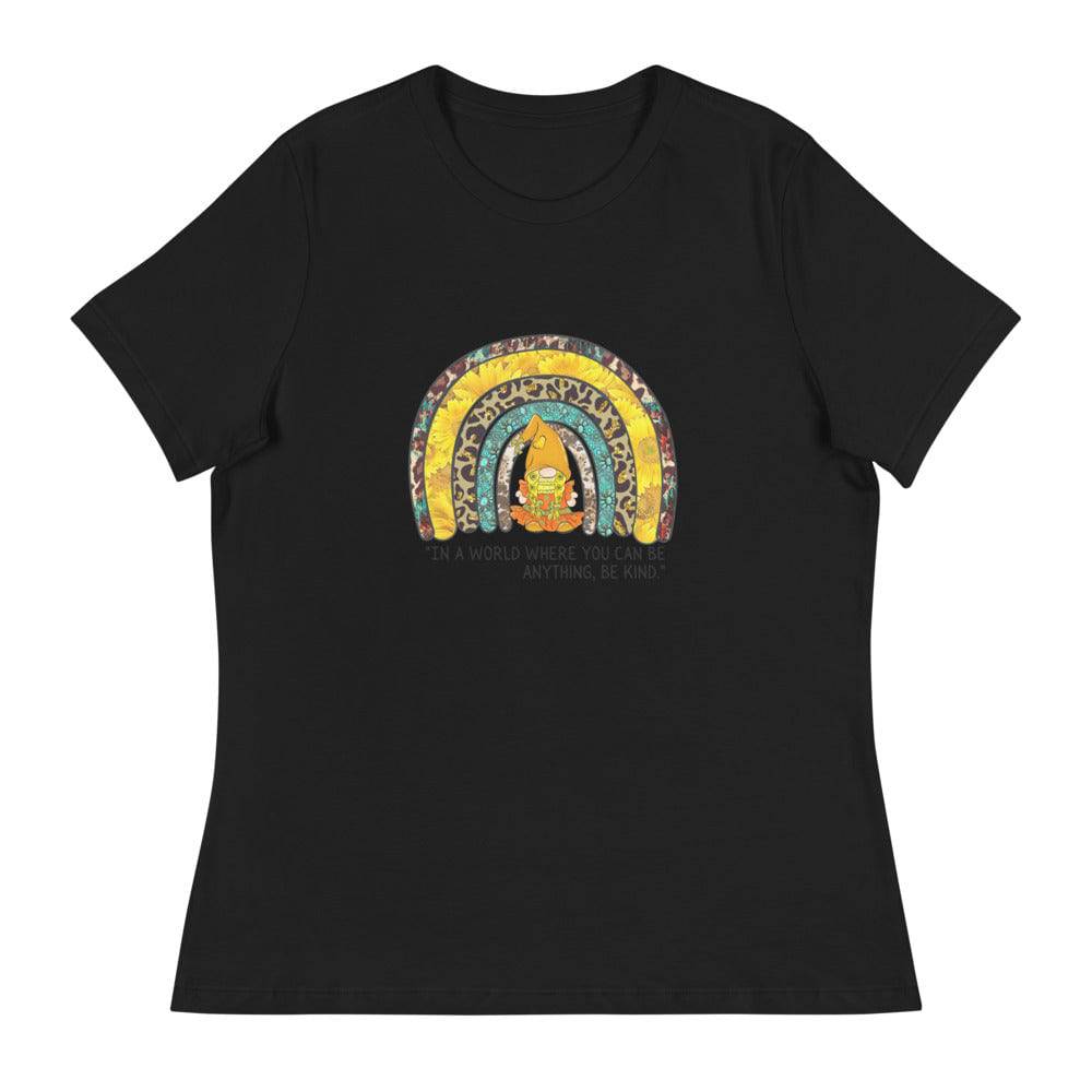 Women's Relaxed T-Shirt/Rainbow-Sunflower - Enet Images