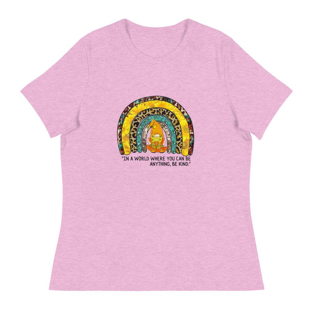 Women's Relaxed T-Shirt/Rainbow-Sunflower - Enet Images