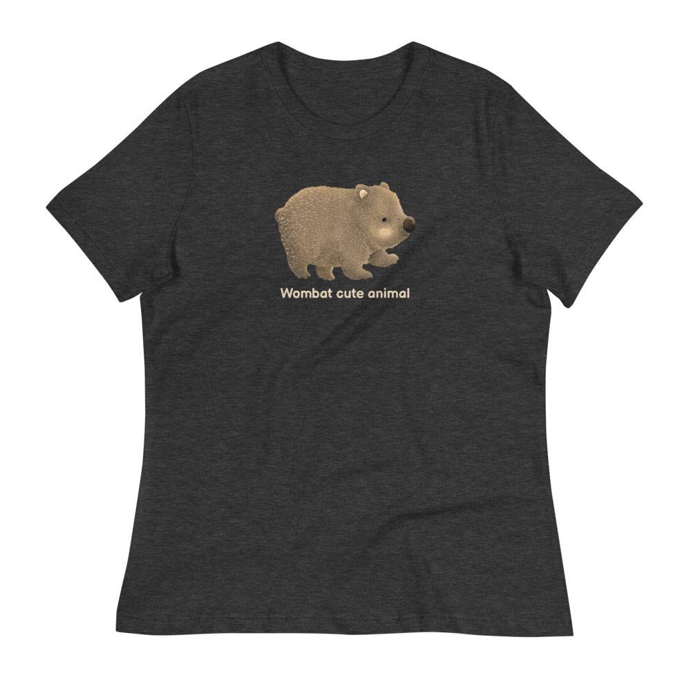 Women's Relaxed T-Shirt/Wombat Cute Animal - Enet Images